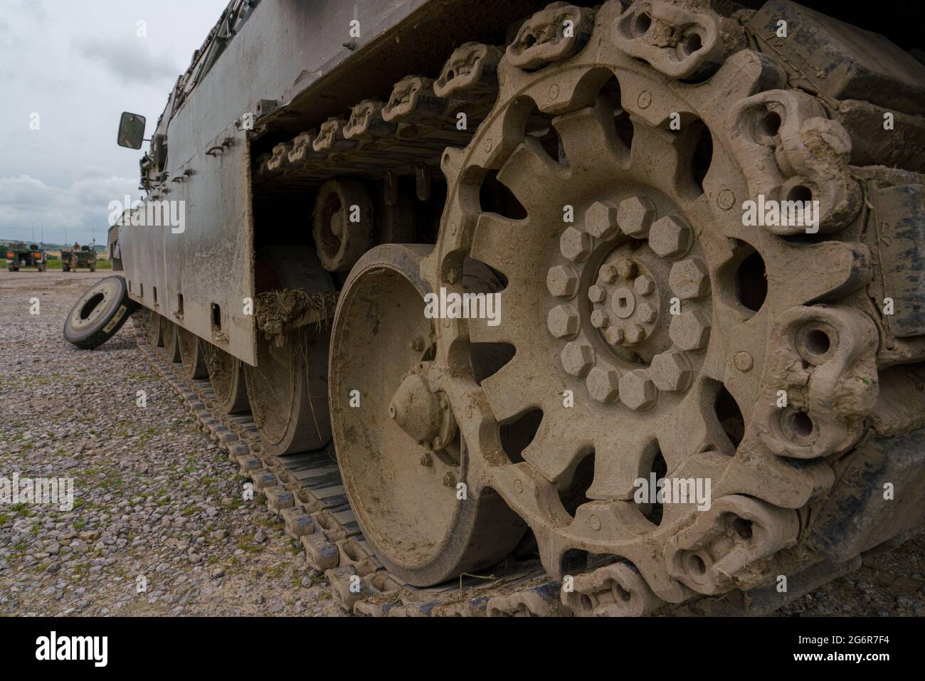 Close Up Of A British Army Challenger Armored Repair And Recovery 