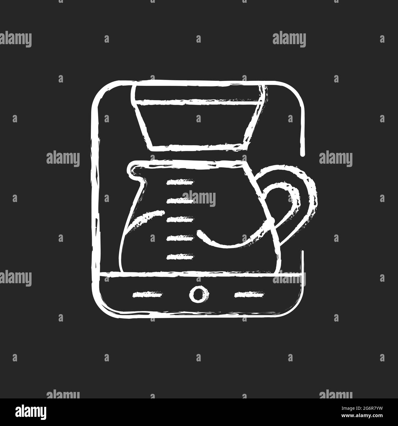 Drip machine chalk white icon on dark background Stock Vector Image ...