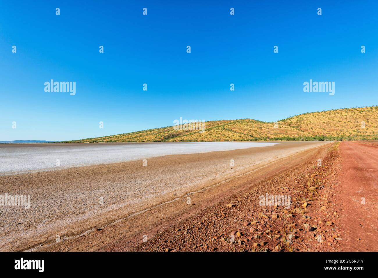 The King River Road in Wyndham goes through mud flats and salt pans, Kimberley Region, Western