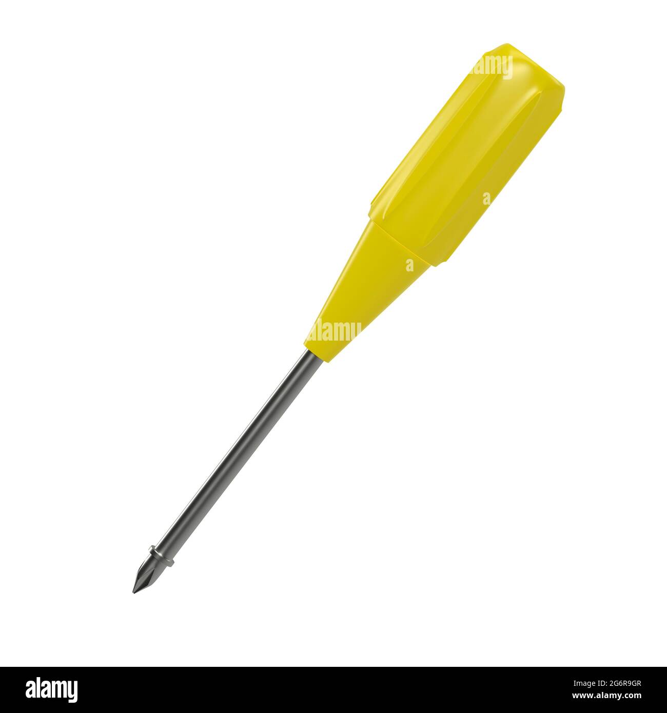 Screwdriver isolated on a white background. 3D rendering Stock Photo