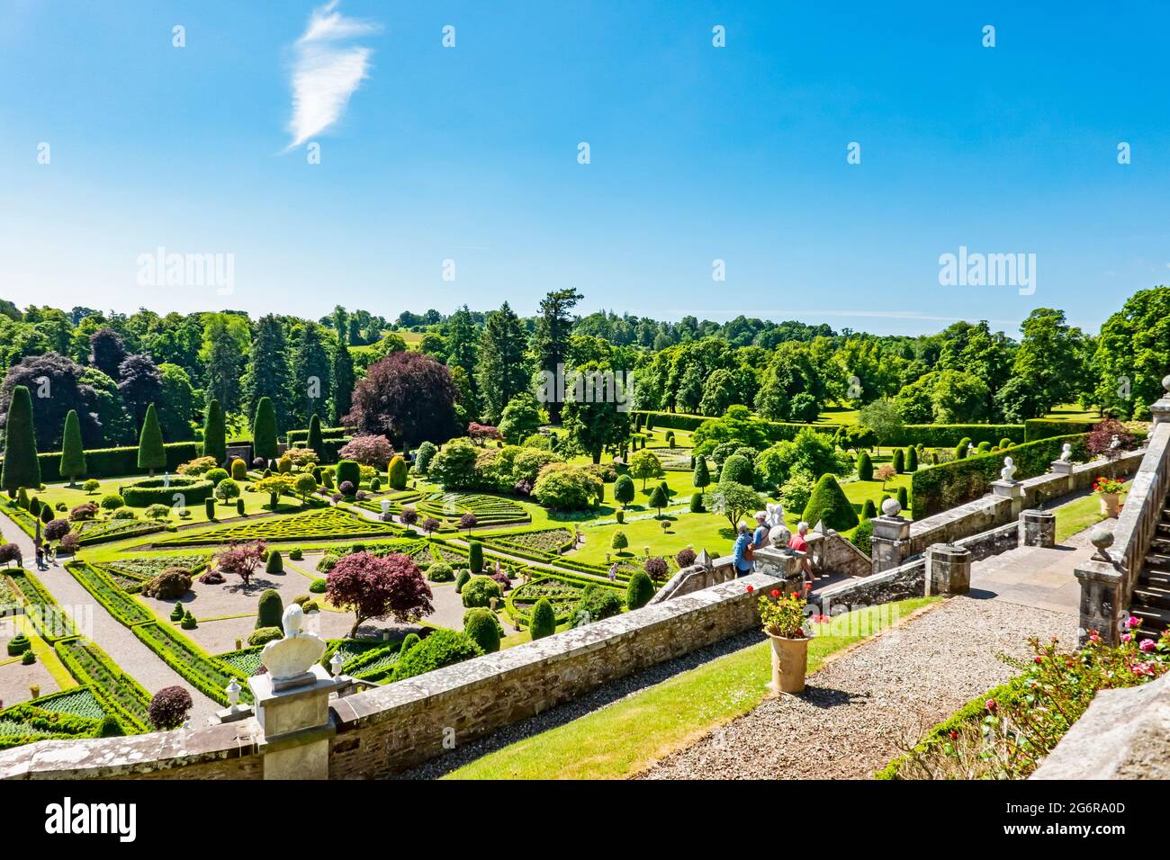 Drummond Castle Gardens Muthill Crief Perth and Kinross Scotland UK Stock Photo