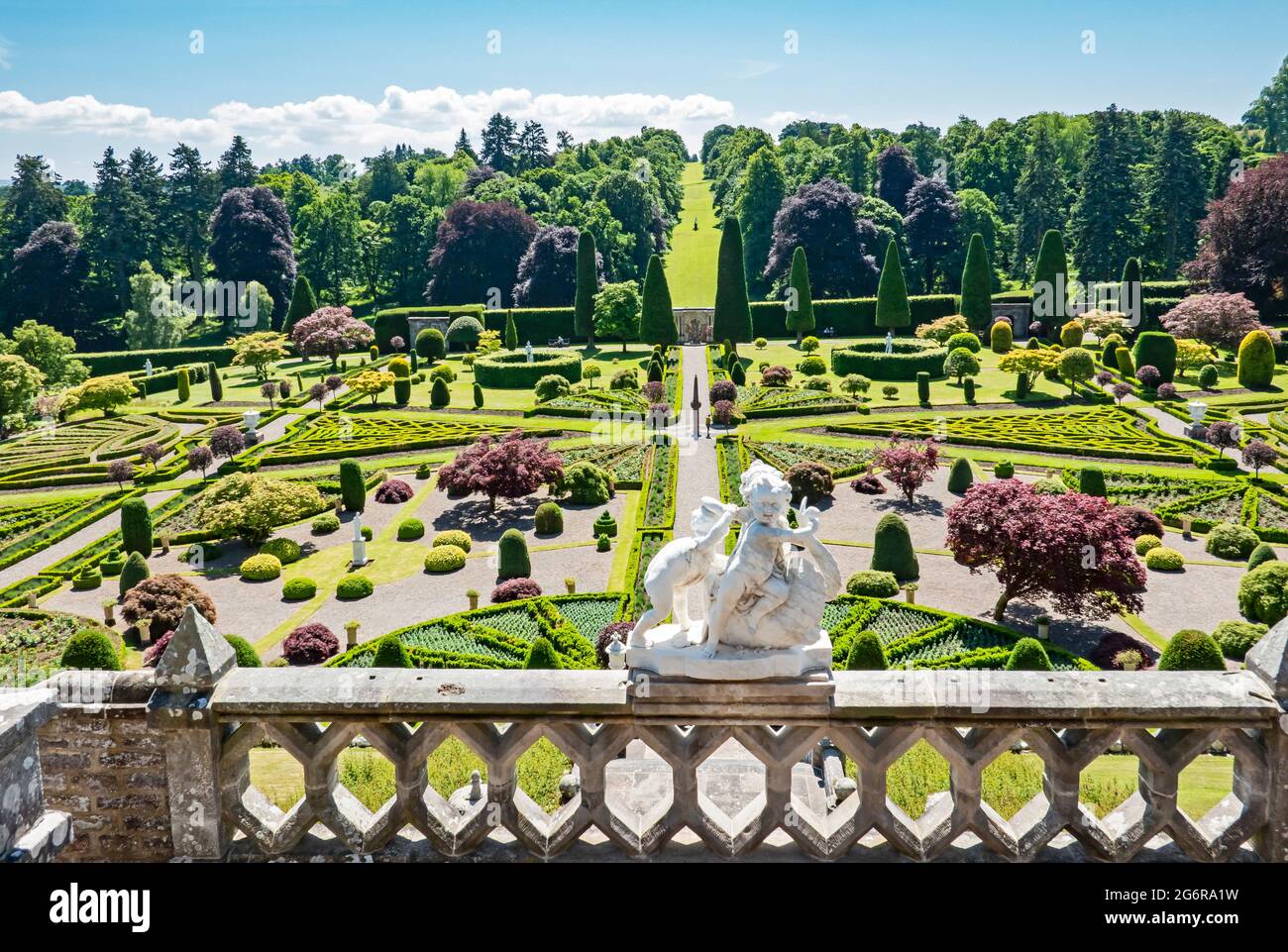 Drummond Castle Gardens Muthill Crief Perth and Kinross Scotland UK Stock Photo