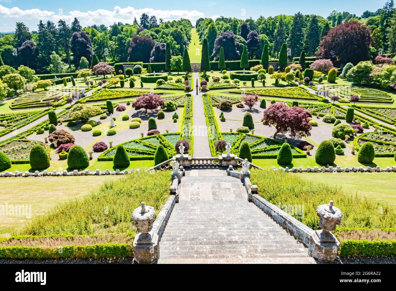 Drummond Castle Gardens Muthill Crief Perth and Kinross Scotland UK Stock Photo Alamy