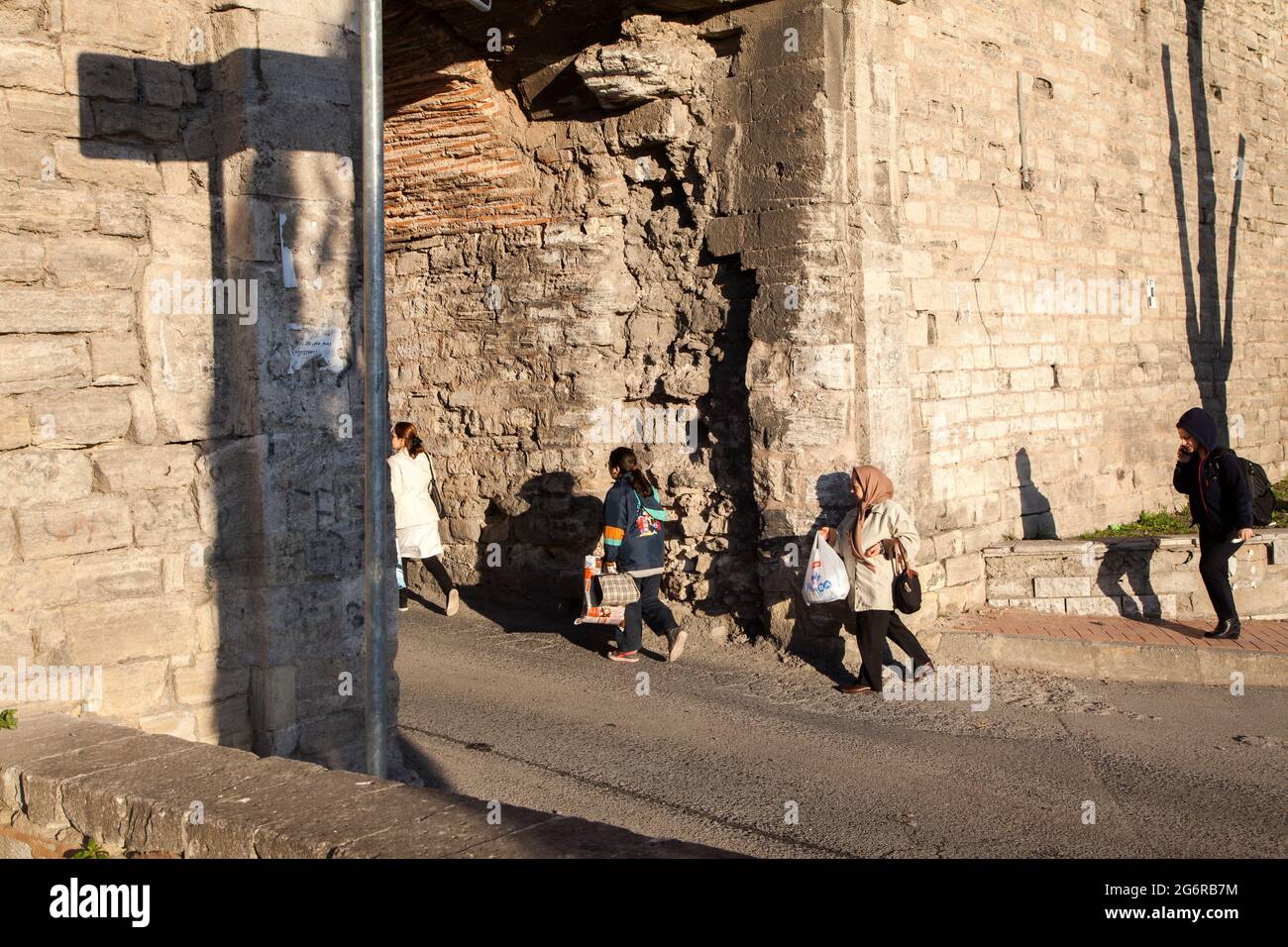 Istanbul,Turkey 02042017 Yedikule gate of the historical city