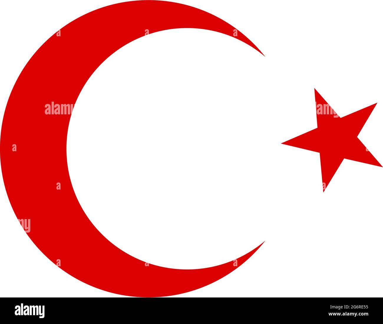 moon and star color red islamic symbol Stock Vector Image & Art Alamy