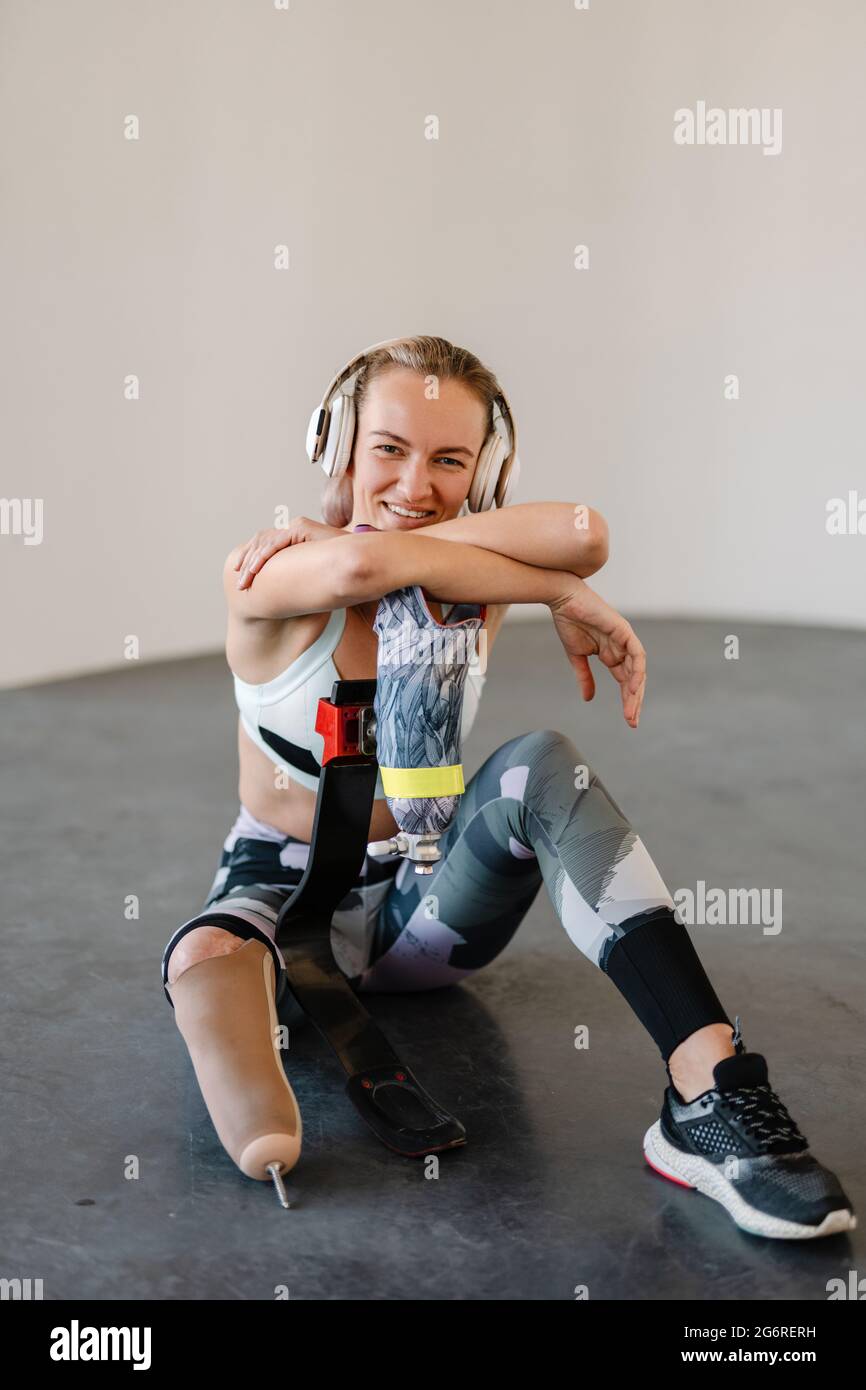 Woman with Prosthetic Leg on Bench · Free Stock Photo