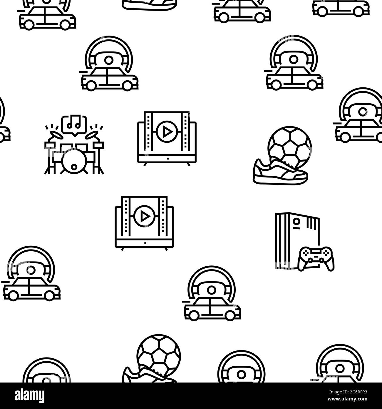 Mens Leisure Time Collection Icons Set Vector Stock Vector Image & Art