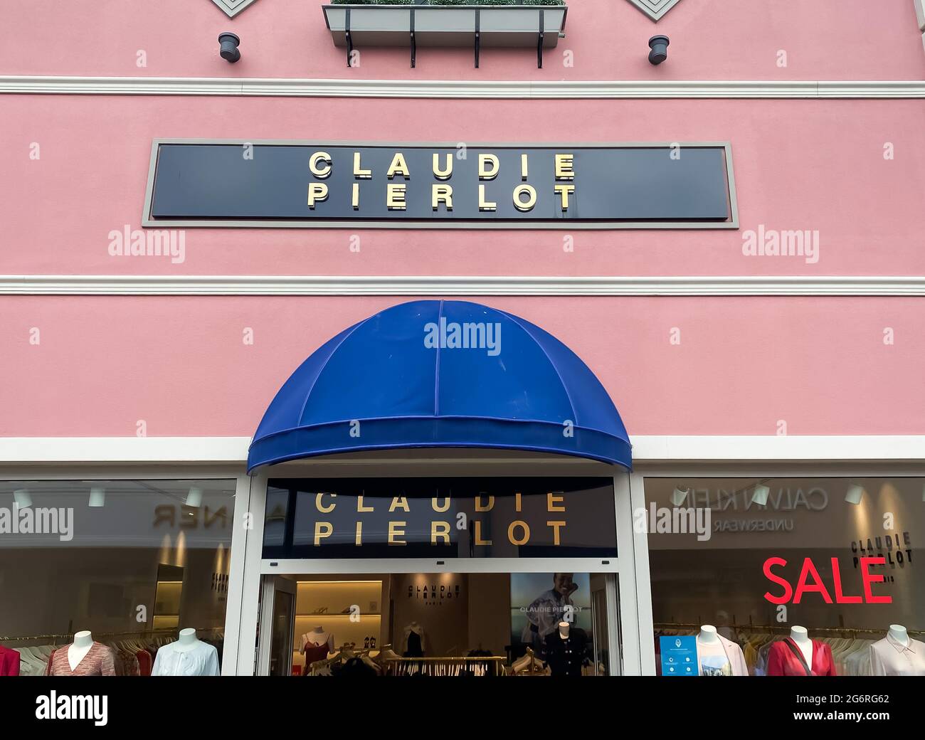 Roermond, Netherlands - July 1. 2021: View on store facade with logo  lettering of claudie pierlot fashion label Stock Photo - Alamy