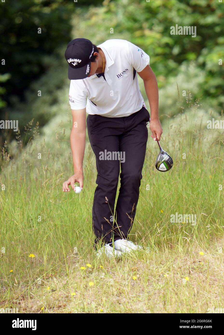 Min Woo Lee in the rough on the 11th during day one of the Aberdeen ...