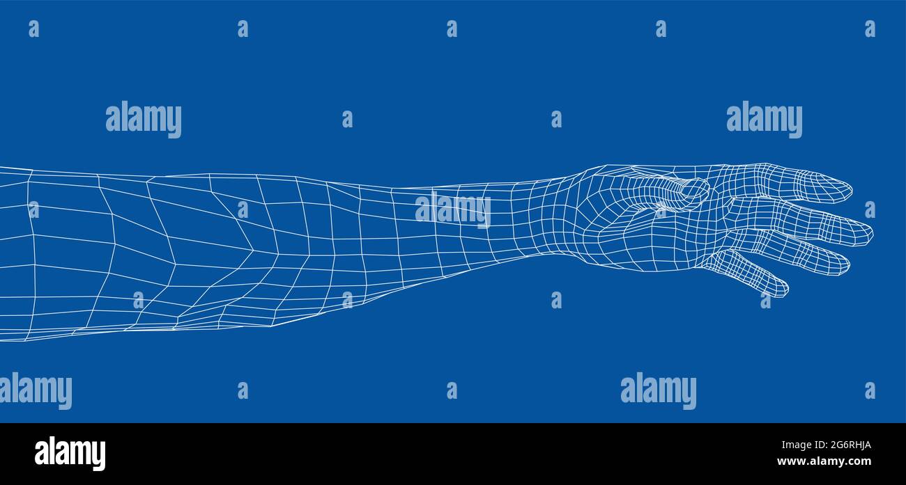 Hand. Vector rendering of 3d Stock Vector Image & Art - Alamy