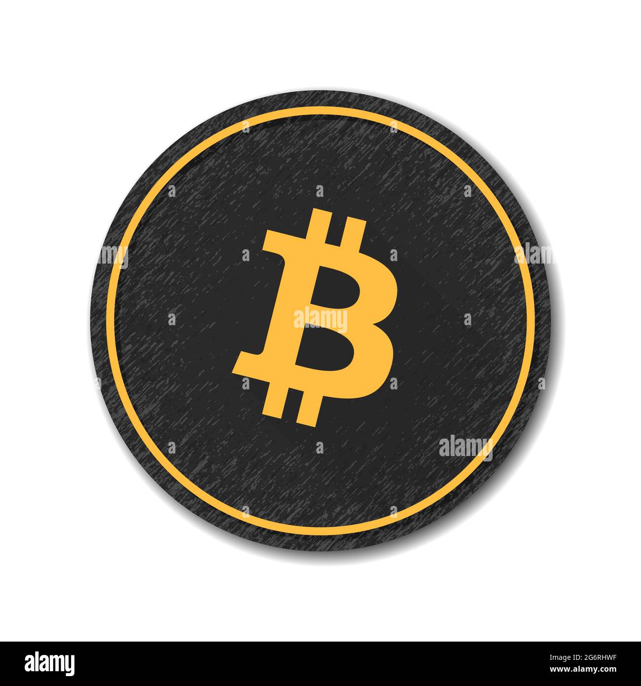 Bitcoin cryptocurrency coin button icon Illustration Stock Vector Image &  Art - Alamy