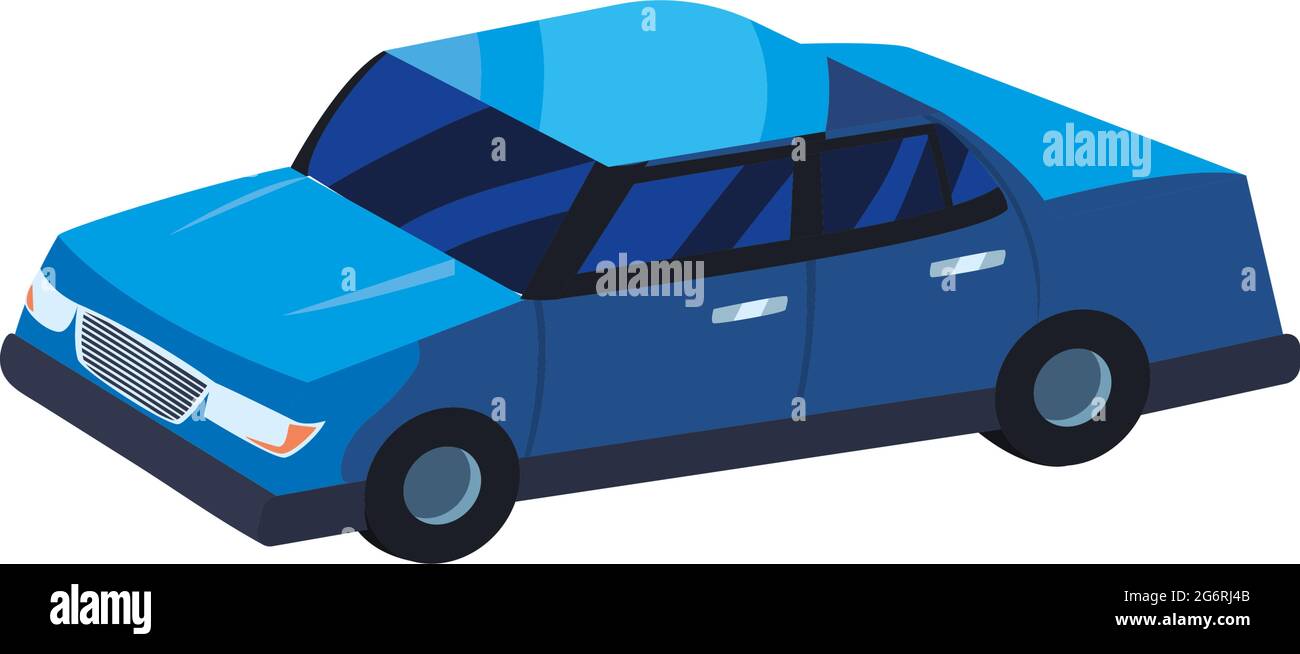 isometric icon small blue car Stock Vector Image & Art - Alamy