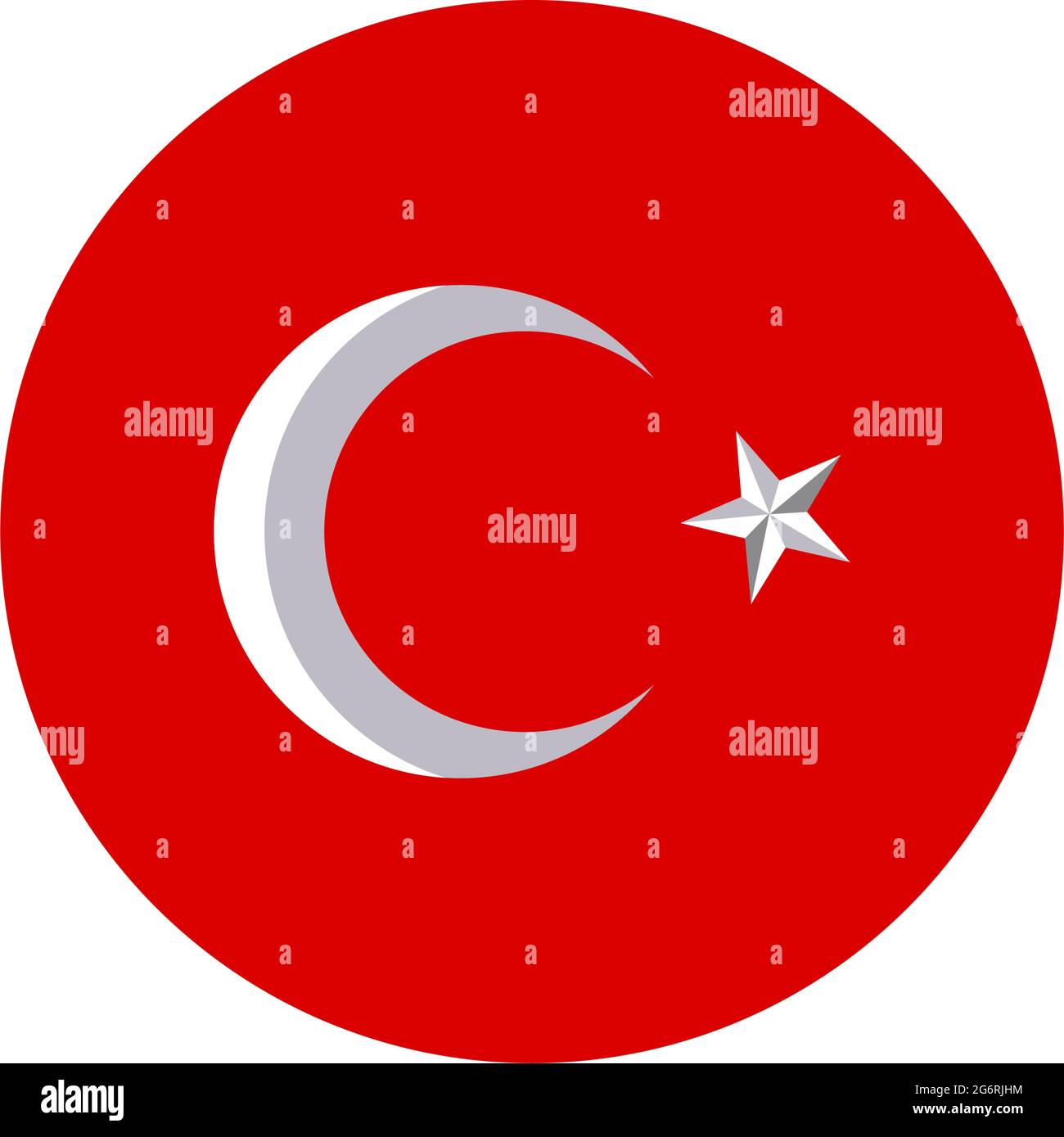 circle of turkish flag isolated Stock Vector Image & Art Alamy