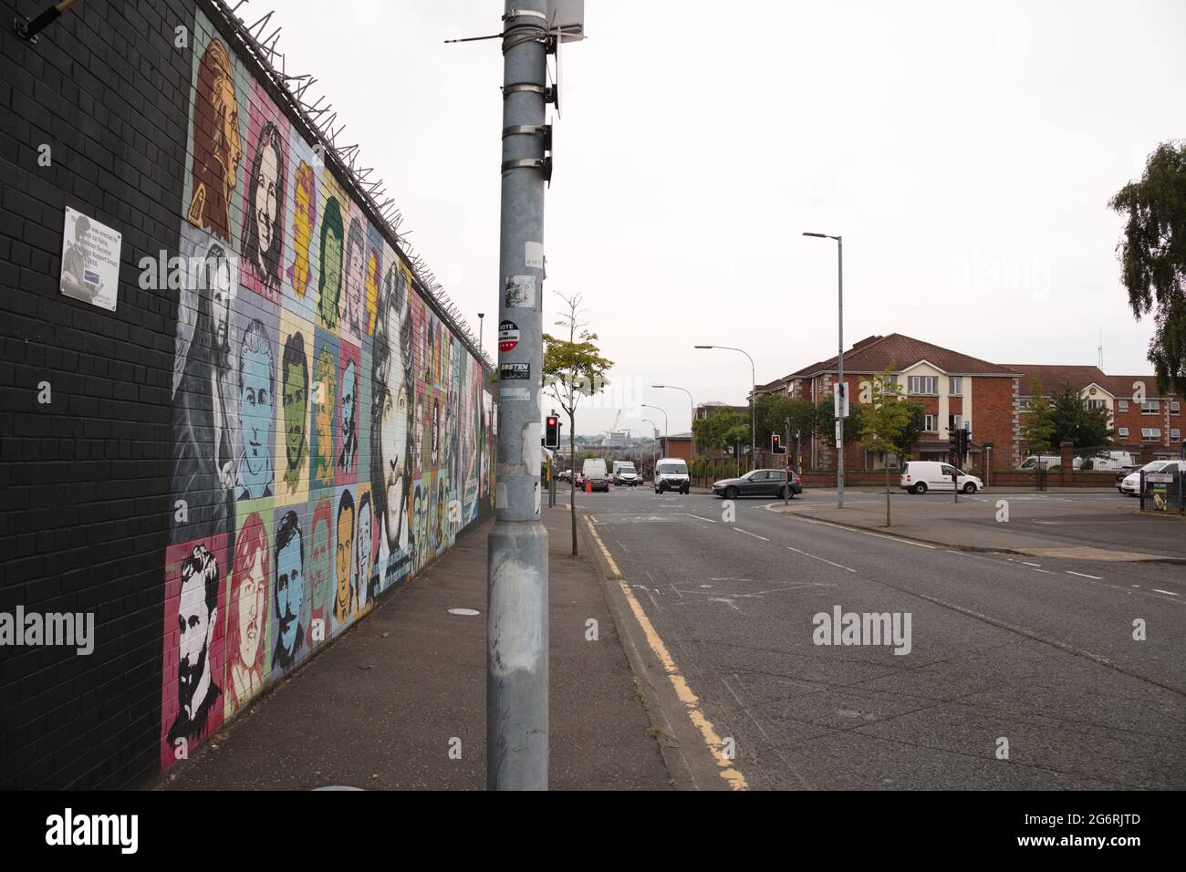 Murals Wall, Northumberland Street, Belfast, Northern Ireland. Picture date 01 July 2021 Stock