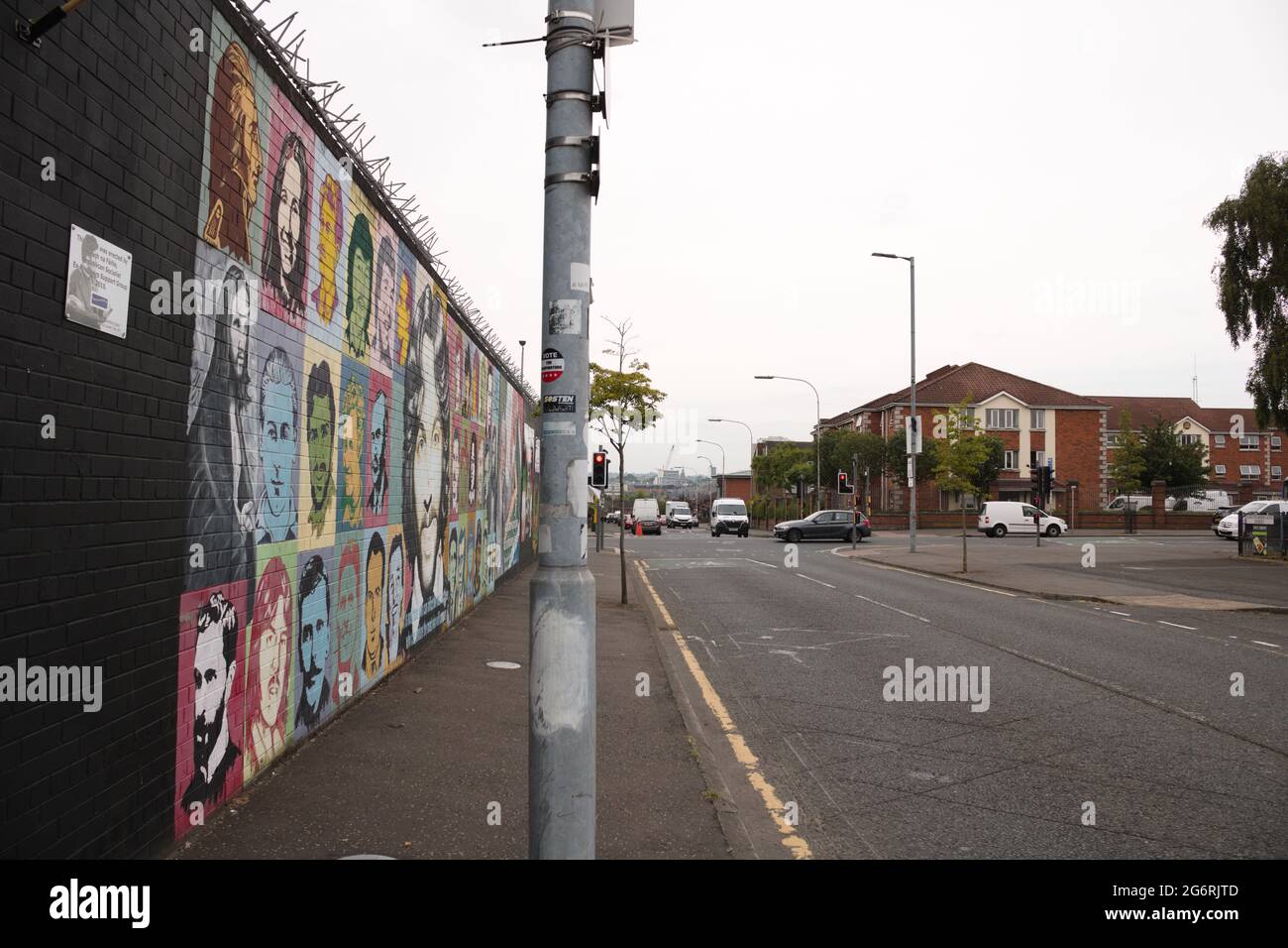 Murals Wall, Northumberland Street, Belfast, Northern Ireland. Picture date: 01 July 2021 Stock Photo