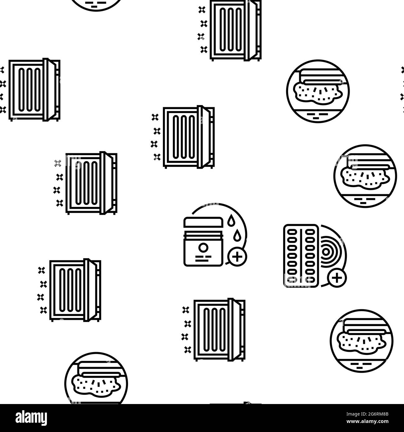 Eczema Disease Treat Vector Seamless Pattern Stock Vector Image & Art ...