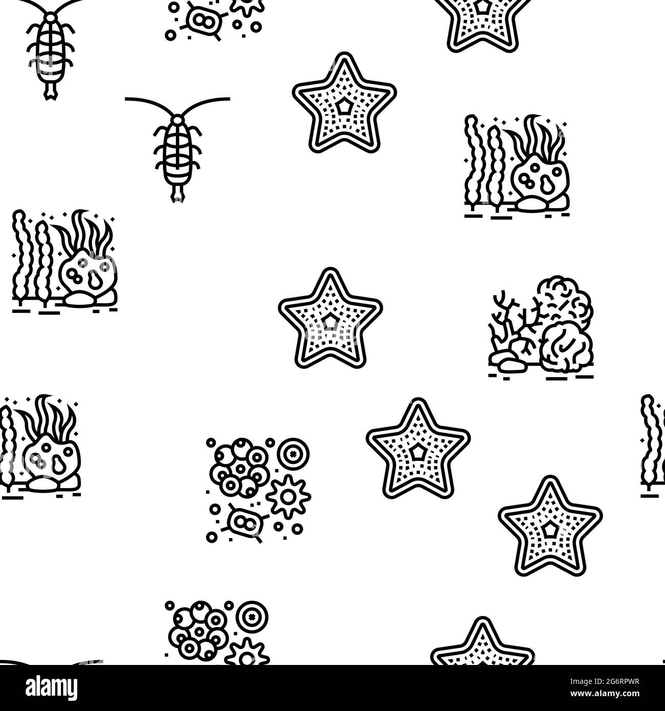 Ocean Underwater Life Vector Seamless Pattern Stock Vector Image & Art ...