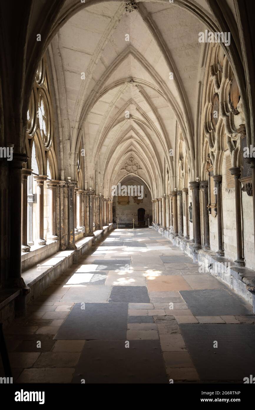 The Cloisters, Westminster Abbey, London, Uk Stock Photo