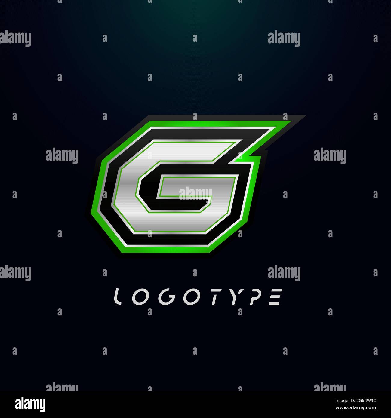 Initial g gaming esport logo design modern Vector Image