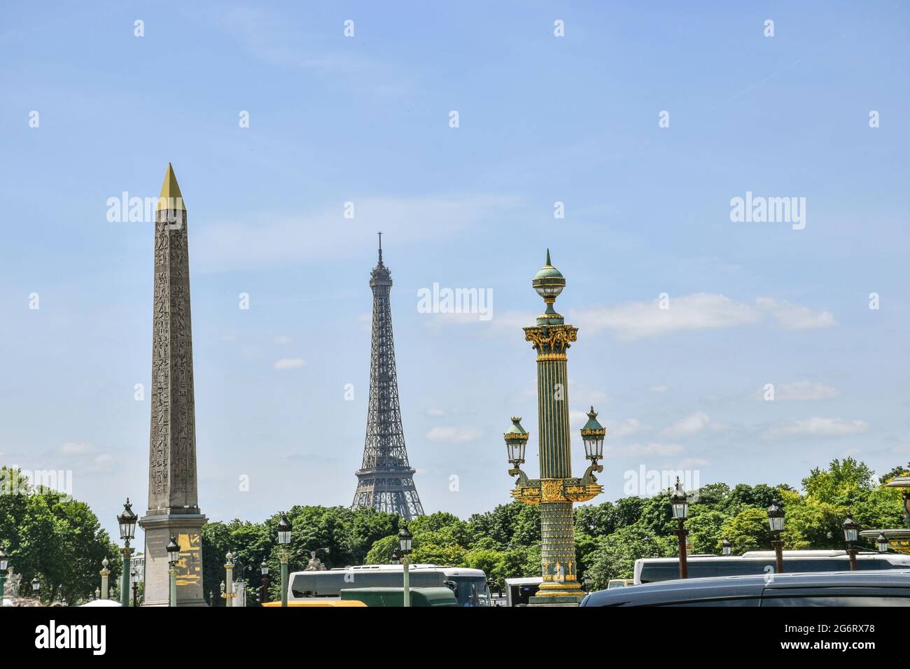 Landmark spot in Paris Square Concorde Stock Photo