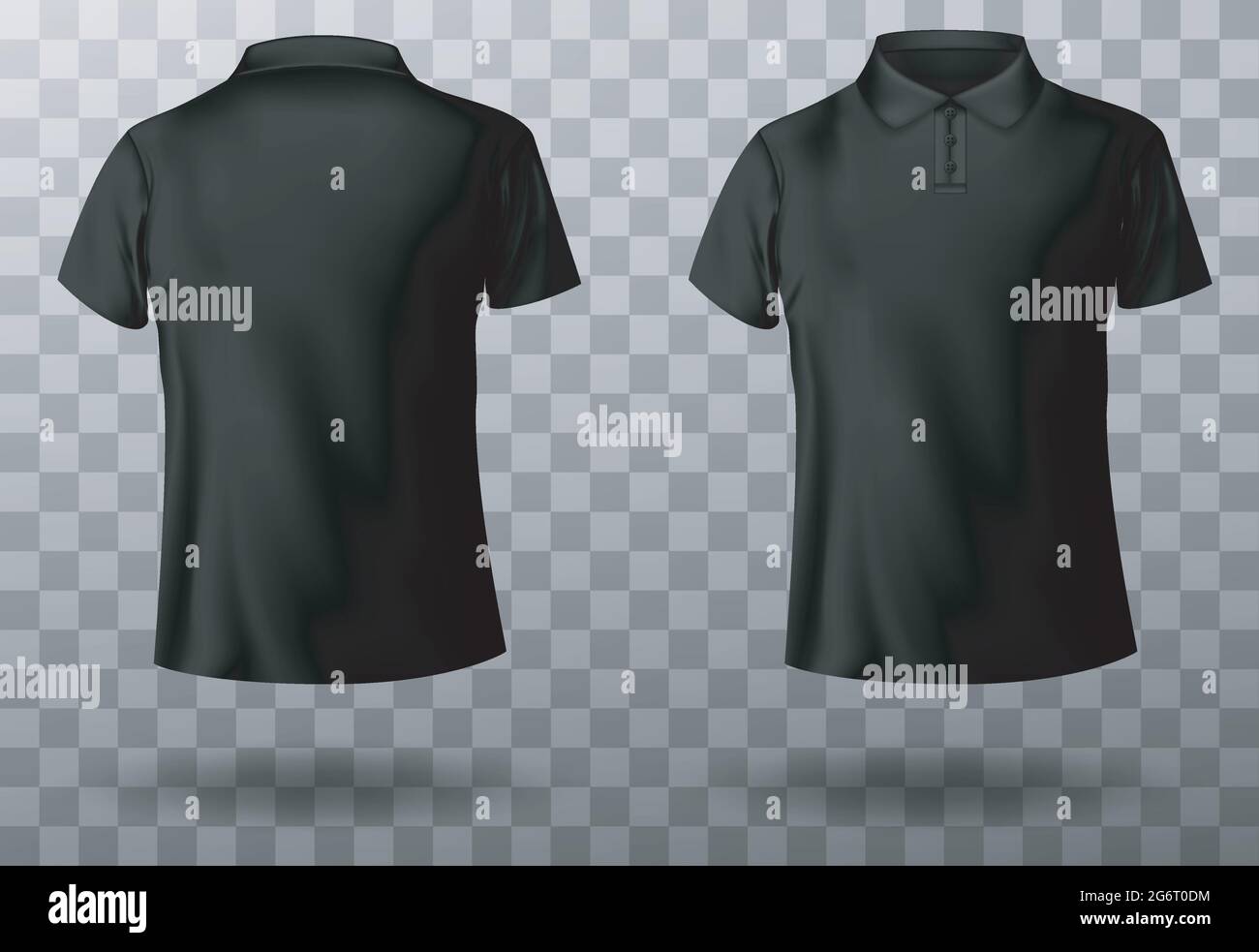 Realistic mockup male black polo shirt Stock Vector Image & Art - Alamy
