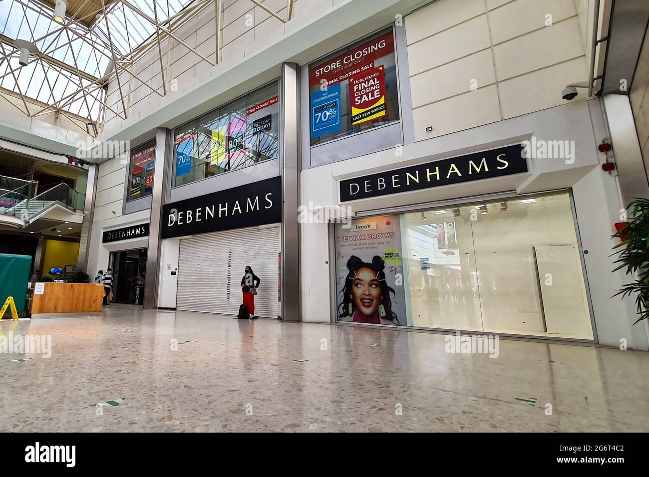 The Debenhams store which has now closed for the last time in Swansea, Wales, UK. Saturday 15 May 2021 Stock Photo