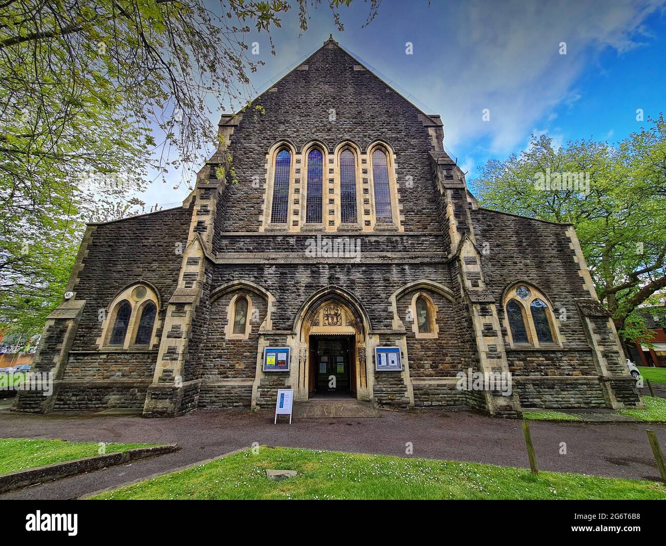 St Mary's Church in Swansea, Wales, UK. Sunday 16 May 2021 Stock Photo