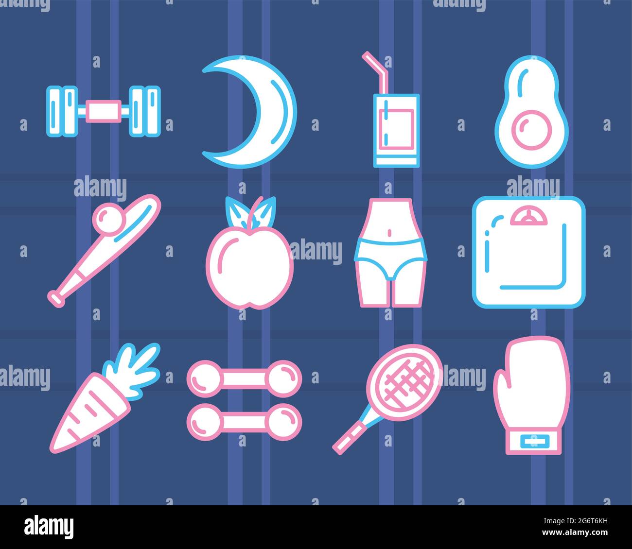 set of icons healthy lifestyle and diet Stock Vector Image & Art - Alamy