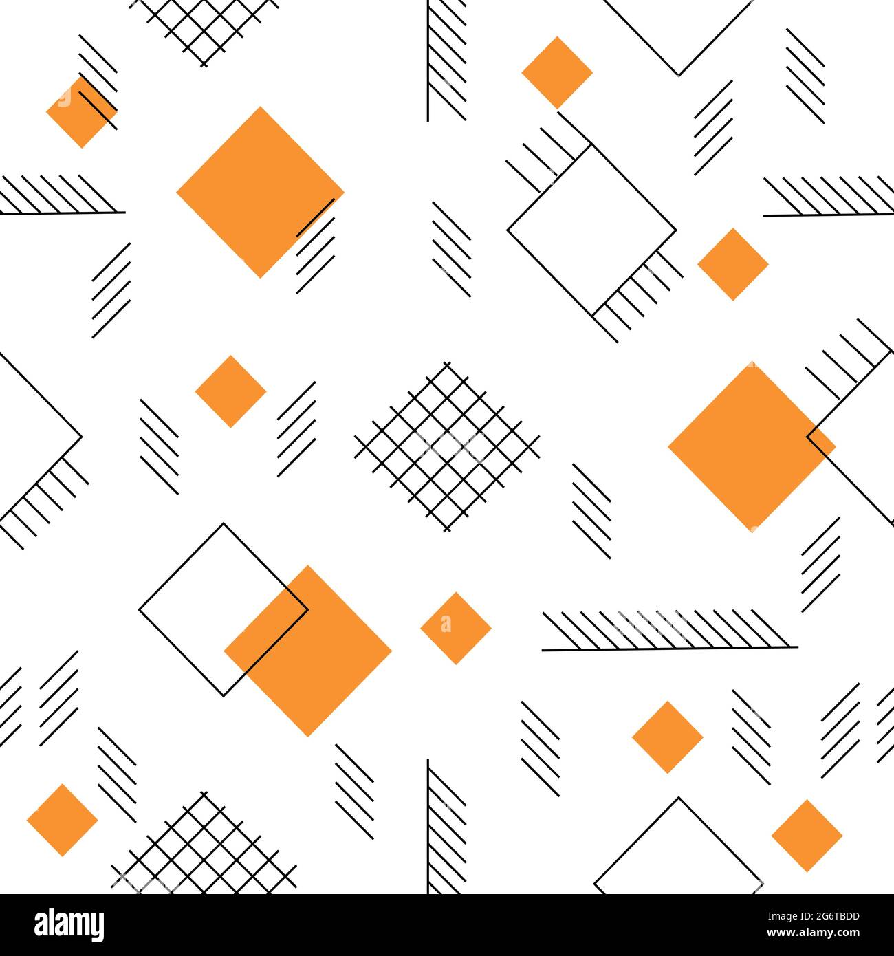 Seamless pattern, various geometric shapes on a white background ...