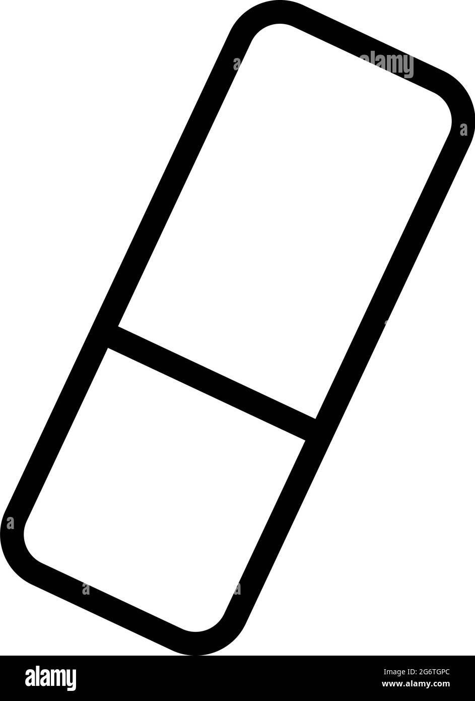 Eraser Icon. Bold outline design with editable stroke width. Vector