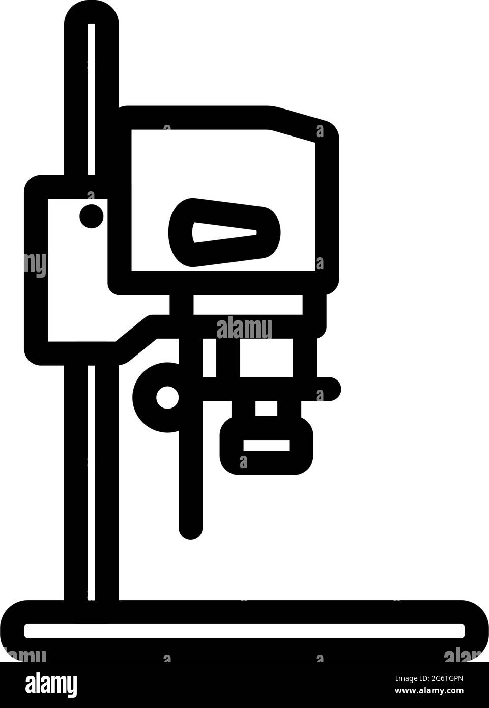 Icon Of Photo Enlarger. Bold outline design with editable stroke width. Vector Illustration. Stock Vector