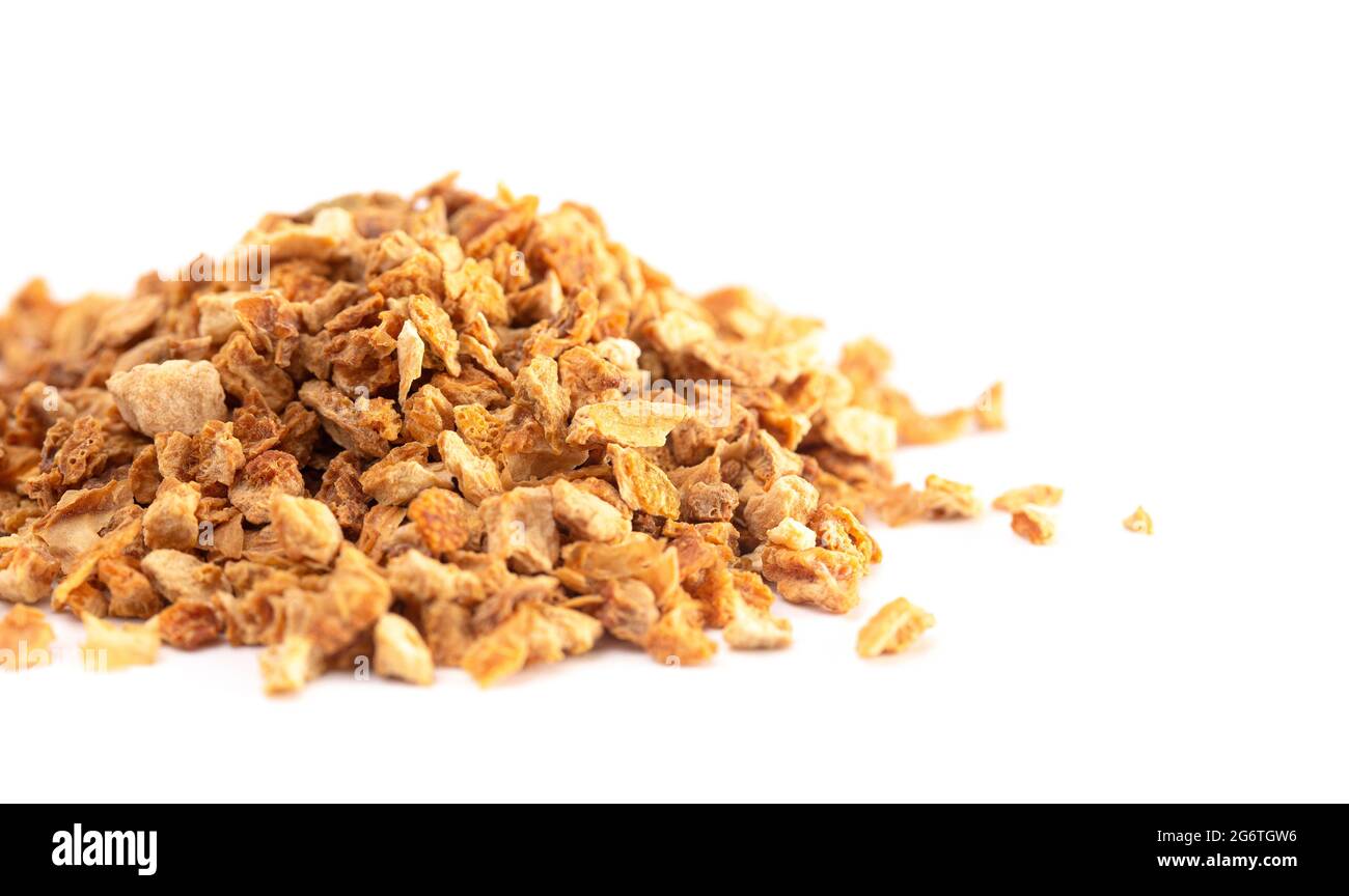 Dehydrated Lemon Peel Isolated on a White Background Stock Photo