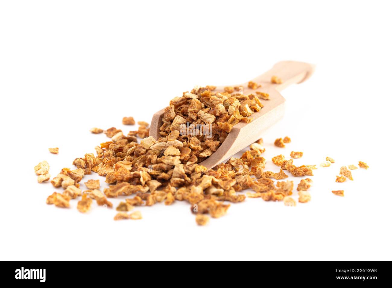 Dehydrated Lemon Peel Isolated on a White Background Stock Photo