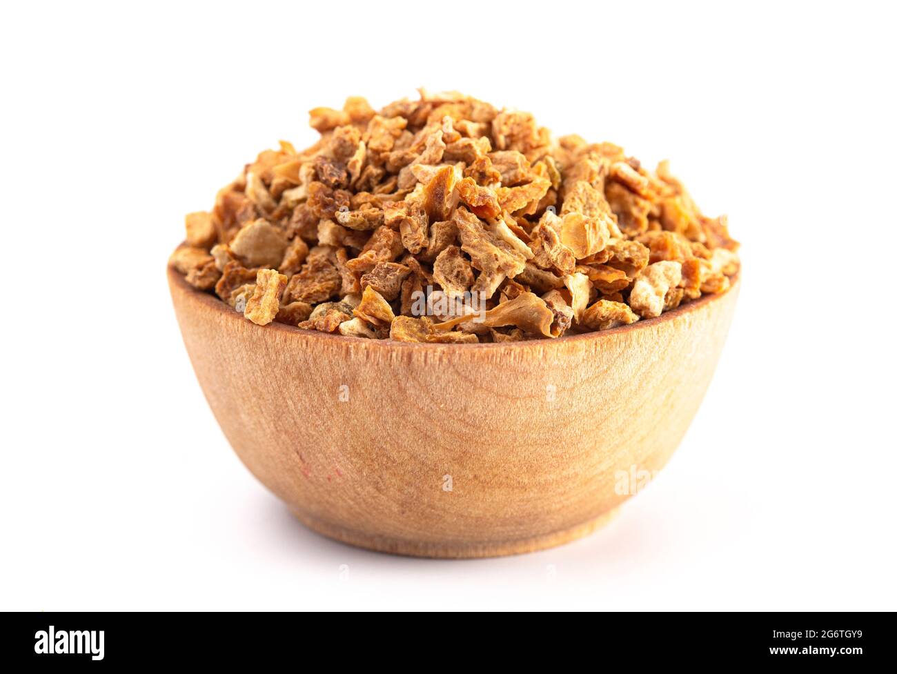 Dehydrated Lemon Peel Isolated on a White Background Stock Photo