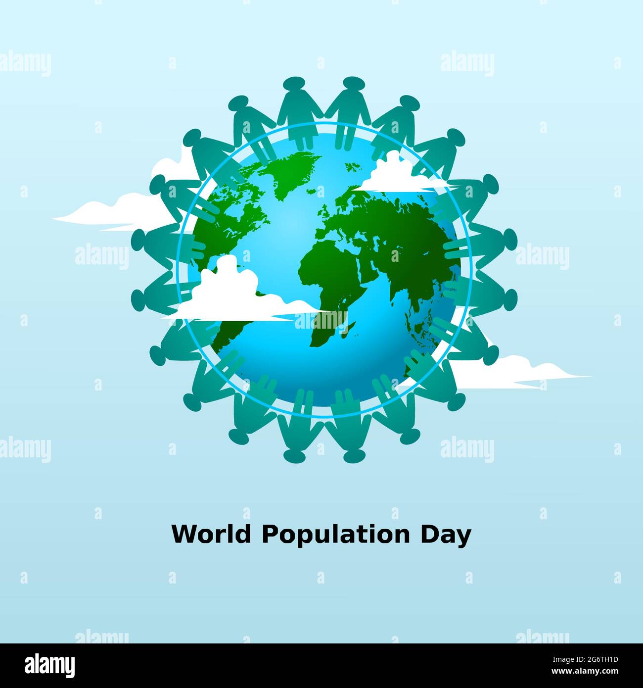 world population day flat vector Stock Vector