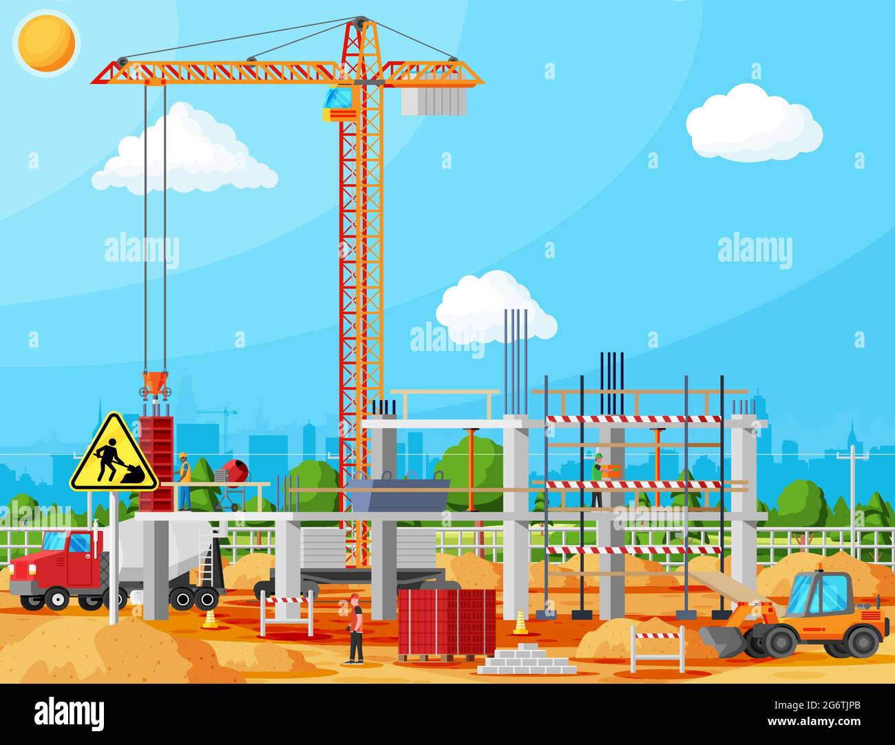 Construction Site Banner Stock Vector Image & Art - Alamy