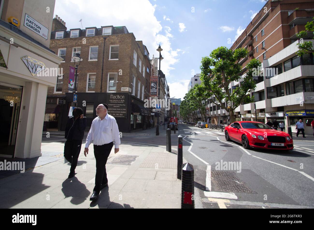 Hatton Garden in London is the jewellery quarter and the centre of diamond trade in the United Kingdom Stock Photo Alamy
