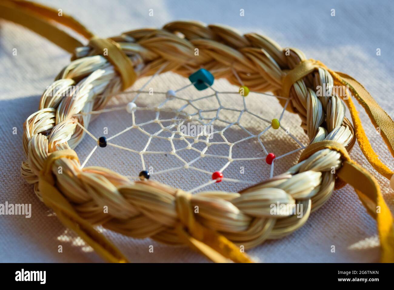 Detail of a Native dreamcatcher, Canada Stock Photo Alamy