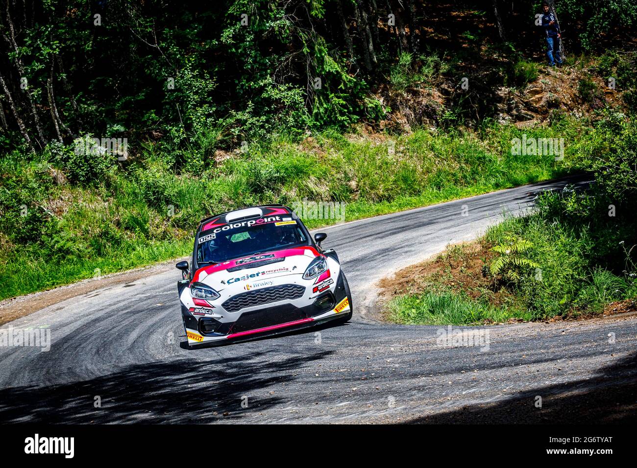 Rodez, France, 08/07/2021, 25 CASIER Bernd, VYNCKE Pieter, Ford Fiesta,  action during the Rallye Aveyron Rouergue Occitanie 2021, 3rd round of the  Championnat de France des Rallyes 2021, from Juillet 8 to
