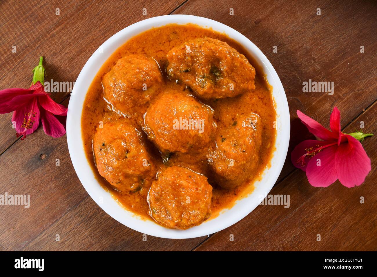 popular punjabi North Indian side dish Dum aloo with gravy. Indian food