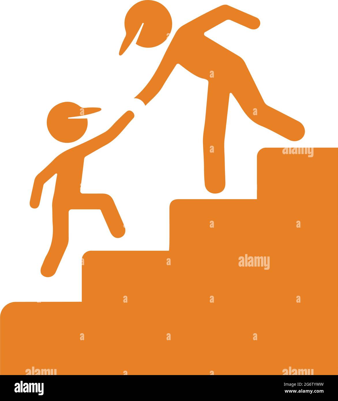 Stair steps, help icon - Simple editable vector EPS file. Stock Vector