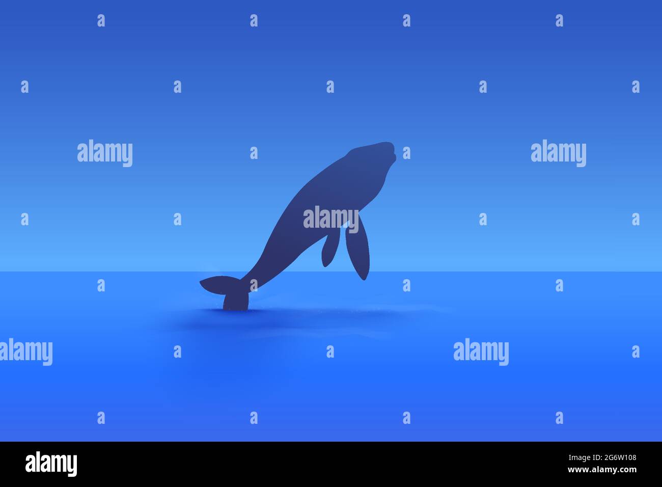 humpback whale jumping out of water Stock Vector Image & Art - Alamy