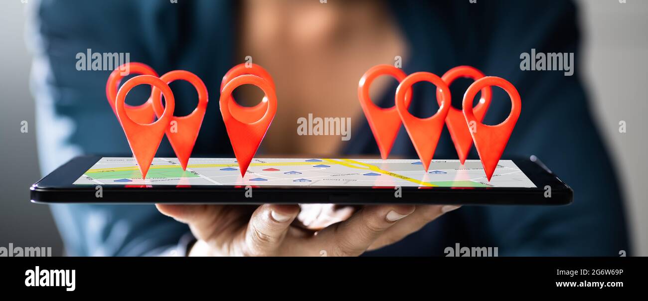 Pin Search Map Local Map Pin Marker Search In City Stock Photo - Alamy