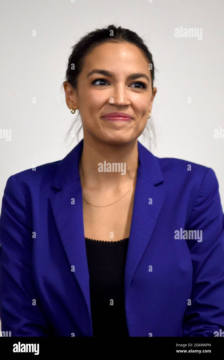 New York, NY, USA. 8th July, 2021. Representative Alexandria Ocasio ...