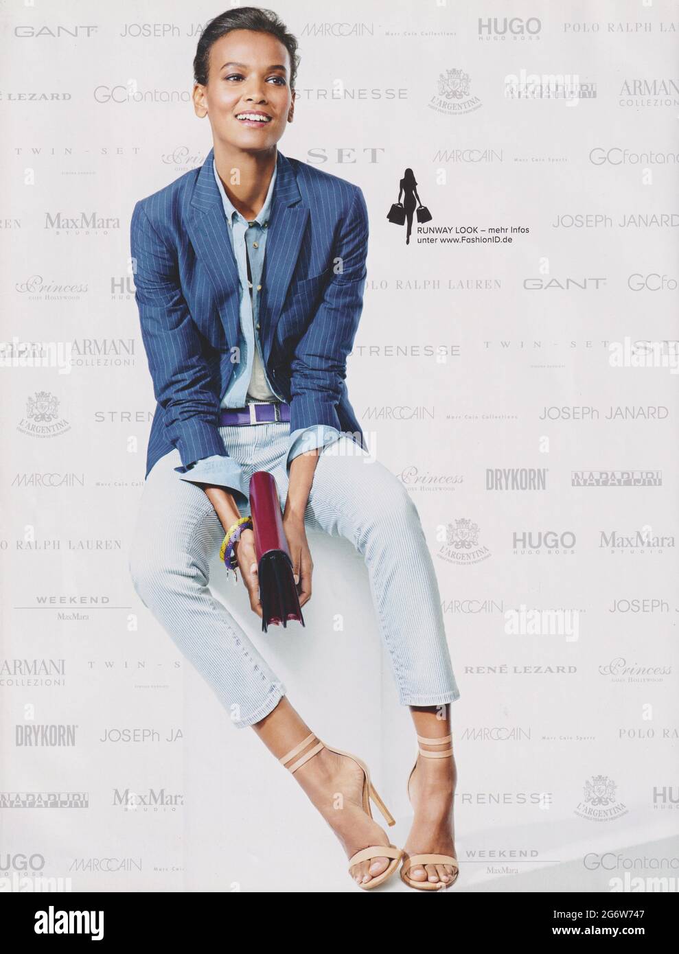 poster advertising Peek & Cloppenburg, German luxury department store  chain, with Liya Kebede, magazine from 2015, advertisement creative 2010s  advert Stock Photo - Alamy
