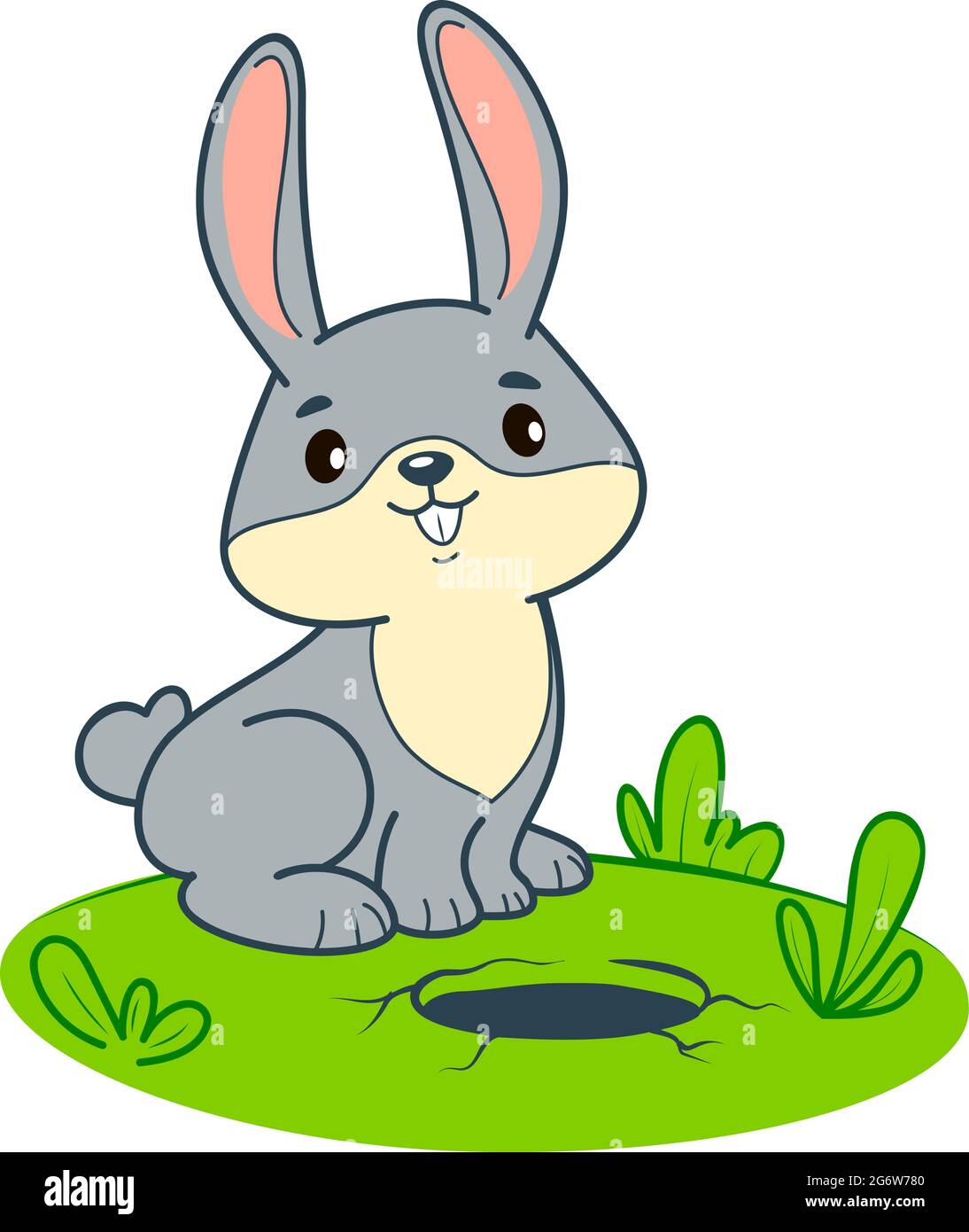 Cute rabbit cartoon. Bunny clipart vector illustration Stock Vector Image &  Art - Alamy