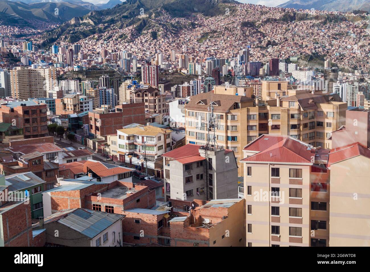 Aerial view of La Paz, Bolivia Stock Photo - Alamy