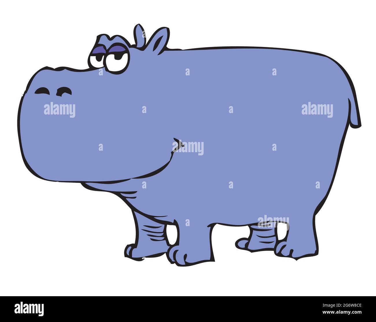 Funny hippo cartoon hi-res stock photography and images - Alamy
