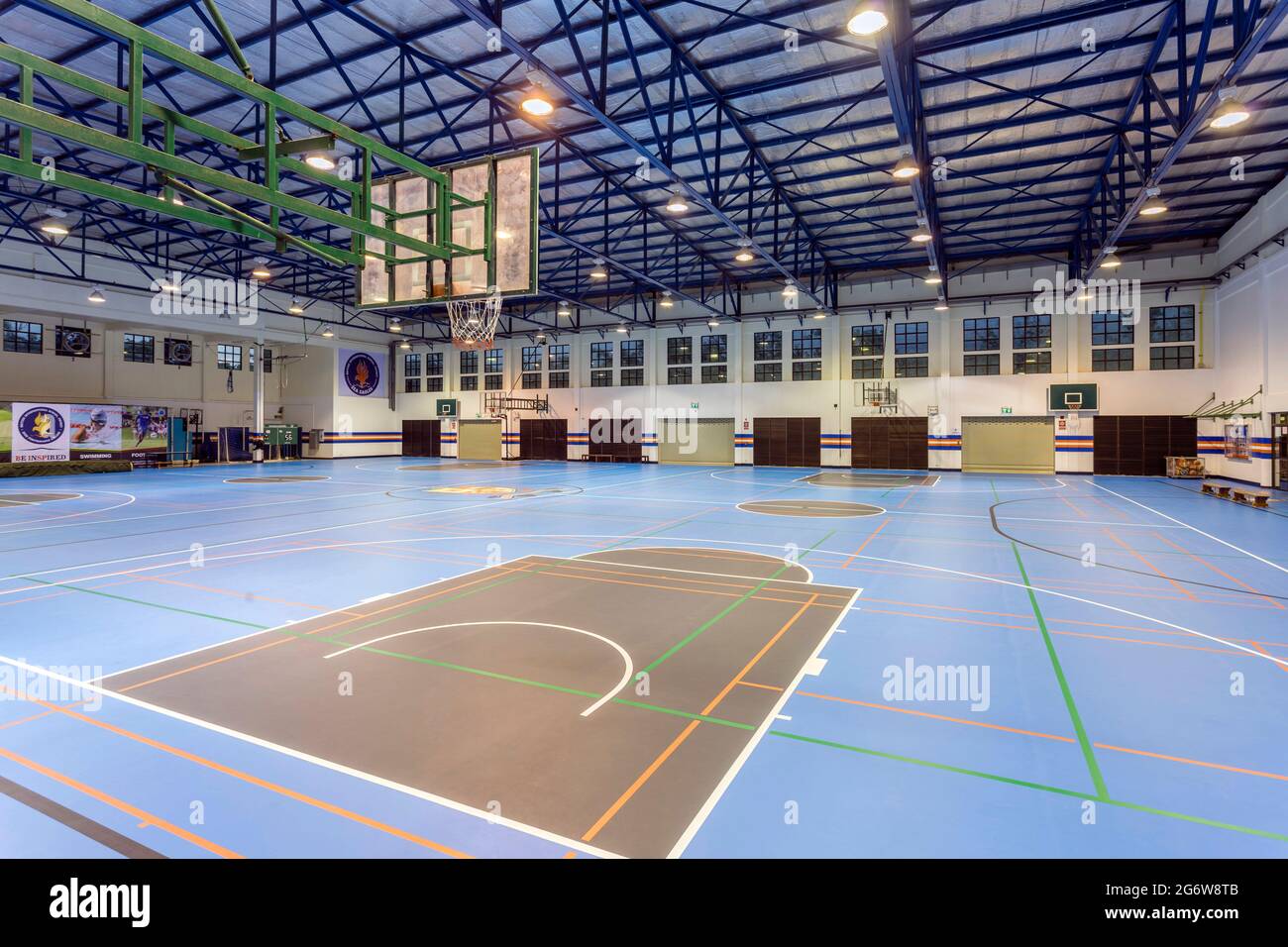 Interior of the British International School gymnasium in Phuket, Thailand. Stock Photo