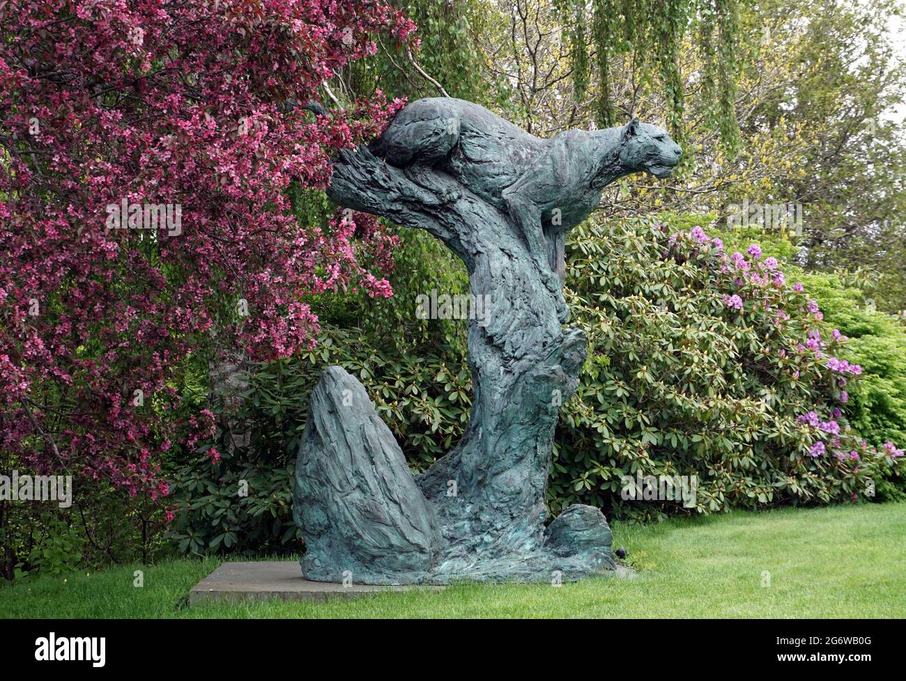 Sculpture, Kingsbrae Gardens, New Brunswick Stock Photo